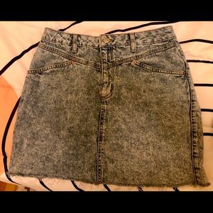 Blue jean mini skirt
